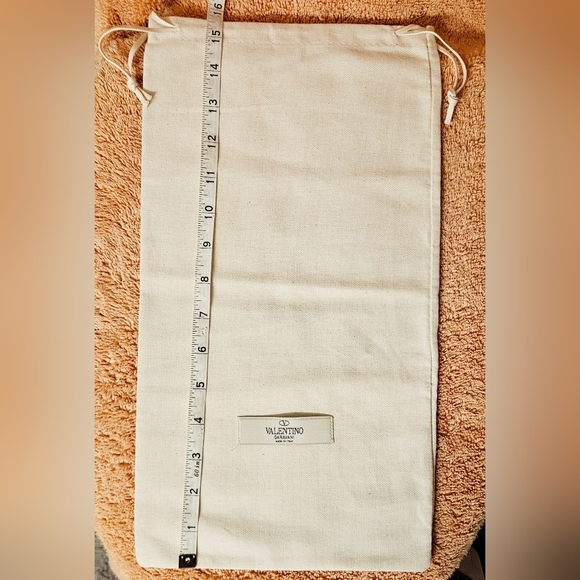 LG Valentino Garavani White Drawstring Dust Bag Cover Pouch Wallet Replacement - Picture 6 of 6